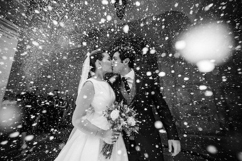 Nevada de nievepro en una boda.