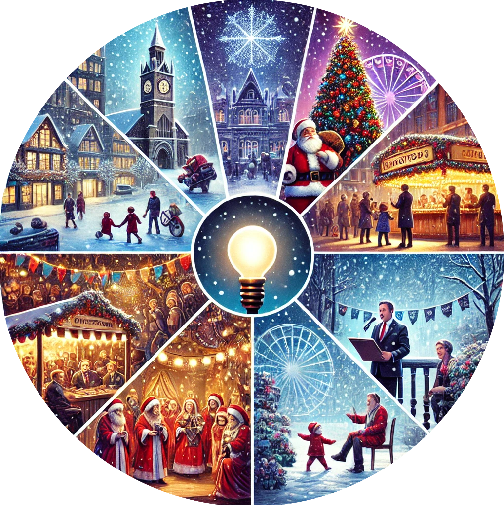 nevadas artificiales en eventos navideños